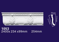 Cor branca moldando da coroa decorativa interior material do plutônio para a parede/teto
