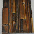 Os painéis de parede de madeira quadrados do mosaico de Brown, paneling de parede de madeira do efeito 3D cobrem