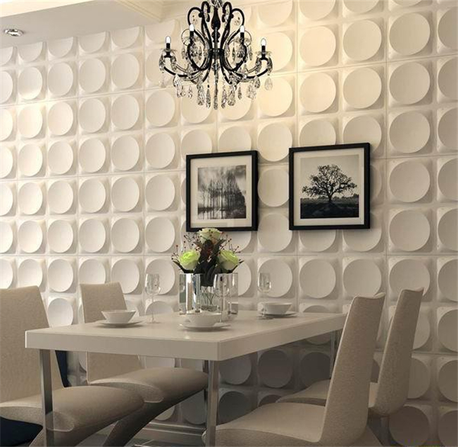 Os painéis de parede interior brancos do PVC da cor 3D dirigem decorativo para a gipsita/cozinha