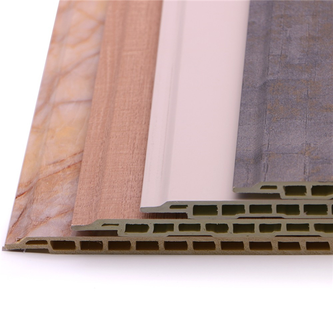 Painel de parede de bambu de WPC, painel integrado decorativo interior do quadro