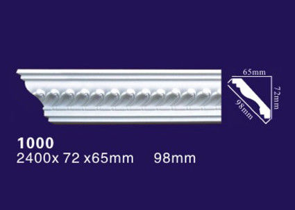 Cor branca do molde de coroa do teto do plutônio/poliuretano para a casa decorativa