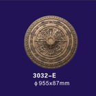 Medalhão de bronze antigo do teto do poliuretano, moldes decorativos do medalhão do emplastro