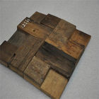 Square Wood Mosaic Wall Panels , Reclaimed Wood Wall Panels For Home Decoration