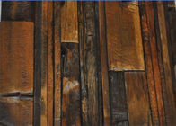 Os painéis de parede de madeira quadrados do mosaico de Brown, paneling de parede de madeira do efeito 3D cobrem